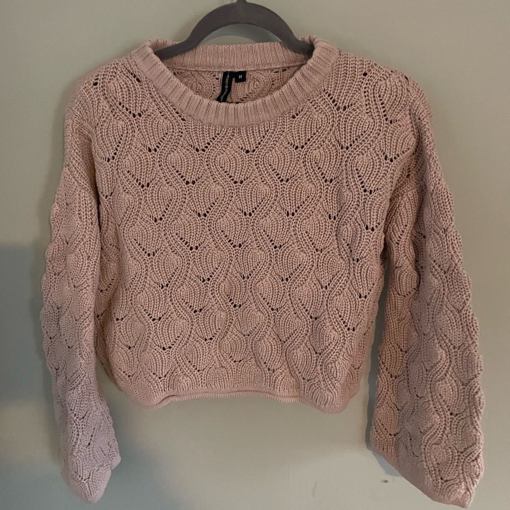 Cropped top with bell sleeves